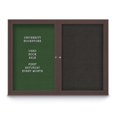 United Visual Products Corkboard, 18"x24", Surf/Bronze UV401PLUS-BRONZE-SURF